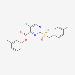 3-Methylphenyl 5-chloro-2-[(4-methylbenzyl)sulfonyl]pyrimidine-4-carboxylate