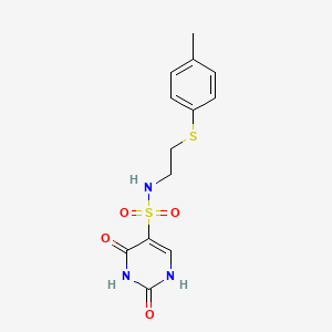 molecular formula C13H15N3O4S2 B11308527 2-hydroxy-N-{2-[(4-methylphenyl)sulfanyl]ethyl}-6-oxo-1,6-dihydropyrimidine-5-sulfonamide 