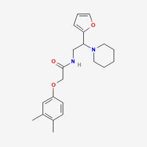 2-(3,4-dimethylphenoxy)-N-[2-(furan-2-yl)-2-(piperidin-1-yl)ethyl]acetamide