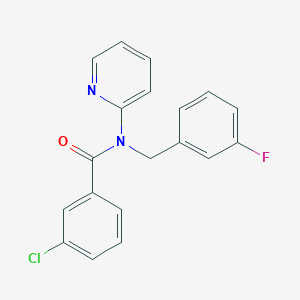 3-chloro-N-(3-fluorobenzyl)-N-(pyridin-2-yl)benzamide