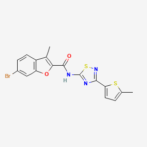 6-bromo-3-methyl-N-[3-(5-methylthiophen-2-yl)-1,2,4-thiadiazol-5-yl]-1-benzofuran-2-carboxamide