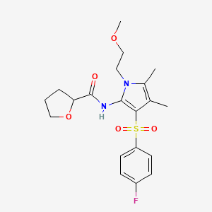 N-[3-[(4-fluorophenyl)sulfonyl]-1-(2-methoxyethyl)-4,5-dimethyl-1H-pyrrol-2-yl]tetrahydrofuran-2-carboxamide