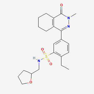 2-ethyl-5-(3-methyl-4-oxo-3,4,5,6,7,8-hexahydrophthalazin-1-yl)-N-(tetrahydrofuran-2-ylmethyl)benzenesulfonamide