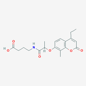 4-({2-[(4-ethyl-8-methyl-2-oxo-2H-chromen-7-yl)oxy]propanoyl}amino)butanoic acid