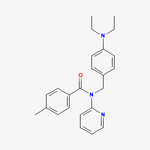 molecular formula C24H27N3O B11308583 N-[4-(diethylamino)benzyl]-4-methyl-N-(pyridin-2-yl)benzamide 