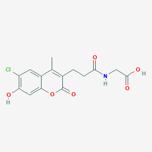 N-[3-(6-chloro-7-hydroxy-4-methyl-2-oxo-2H-chromen-3-yl)propanoyl]glycine