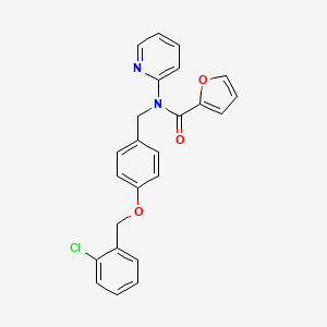 N-{4-[(2-chlorobenzyl)oxy]benzyl}-N-(pyridin-2-yl)furan-2-carboxamide