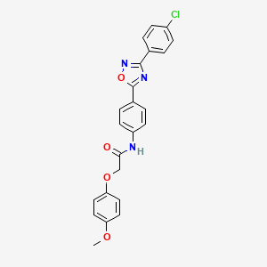 N-{4-[3-(4-chlorophenyl)-1,2,4-oxadiazol-5-yl]phenyl}-2-(4-methoxyphenoxy)acetamide