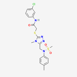 N-(3-chlorophenyl)-2-[(4-methyl-5-{[(4-methylphenyl)(methylsulfonyl)amino]methyl}-4H-1,2,4-triazol-3-yl)sulfanyl]acetamide