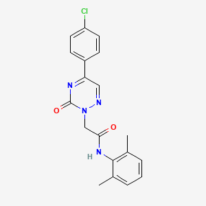 molecular formula C19H17ClN4O2 B11308641 2-[5-(4-chlorophenyl)-3-oxo-1,2,4-triazin-2(3H)-yl]-N-(2,6-dimethylphenyl)acetamide 