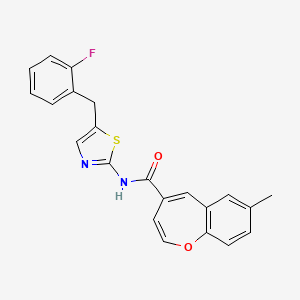 N-[5-(2-fluorobenzyl)-1,3-thiazol-2-yl]-7-methyl-1-benzoxepine-4-carboxamide