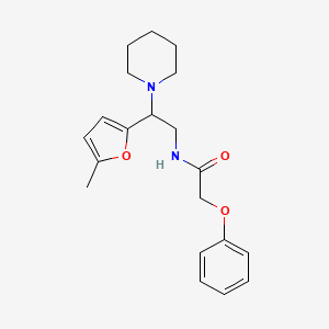 molecular formula C20H26N2O3 B11308669 N-[2-(5-methylfuran-2-yl)-2-(piperidin-1-yl)ethyl]-2-phenoxyacetamide 