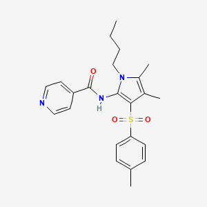 N-{1-butyl-4,5-dimethyl-3-[(4-methylphenyl)sulfonyl]-1H-pyrrol-2-yl}pyridine-4-carboxamide