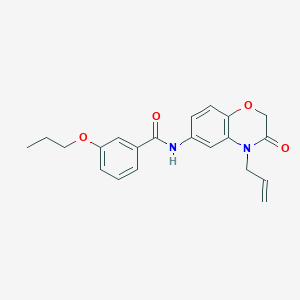 N-[3-oxo-4-(prop-2-en-1-yl)-3,4-dihydro-2H-1,4-benzoxazin-6-yl]-3-propoxybenzamide