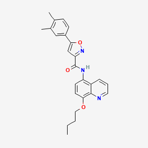 N-(8-butoxyquinolin-5-yl)-5-(3,4-dimethylphenyl)-1,2-oxazole-3-carboxamide