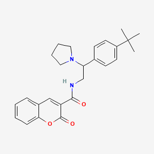 N-[2-(4-tert-butylphenyl)-2-(pyrrolidin-1-yl)ethyl]-2-oxo-2H-chromene-3-carboxamide