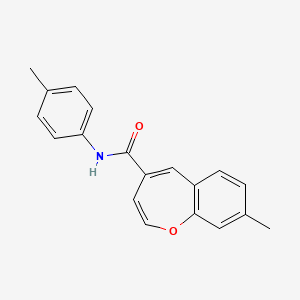 molecular formula C19H17NO2 B11308776 8-methyl-N-(4-methylphenyl)-1-benzoxepine-4-carboxamide 