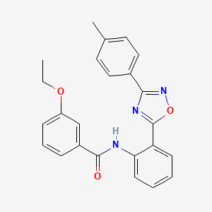 molecular formula C24H21N3O3 B11308806 3-ethoxy-N-{2-[3-(4-methylphenyl)-1,2,4-oxadiazol-5-yl]phenyl}benzamide 