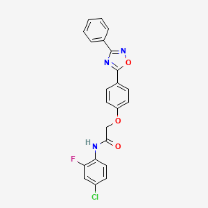 N-(4-chloro-2-fluorophenyl)-2-[4-(3-phenyl-1,2,4-oxadiazol-5-yl)phenoxy]acetamide