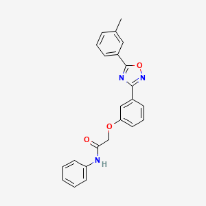 2-{3-[5-(3-methylphenyl)-1,2,4-oxadiazol-3-yl]phenoxy}-N-phenylacetamide