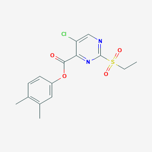 3,4-Dimethylphenyl 5-chloro-2-(ethylsulfonyl)pyrimidine-4-carboxylate