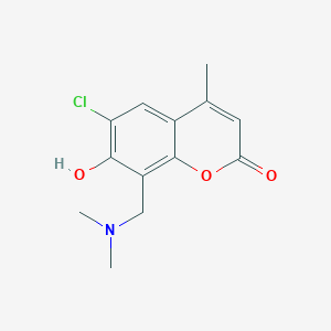 molecular formula C13H14ClNO3 B11308851 6-chloro-8-[(dimethylamino)methyl]-7-hydroxy-4-methyl-2H-chromen-2-one 