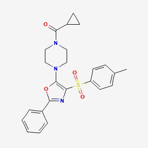 Cyclopropyl(4-{4-[(4-methylphenyl)sulfonyl]-2-phenyl-1,3-oxazol-5-yl}piperazin-1-yl)methanone