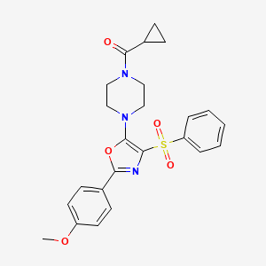 Cyclopropyl{4-[2-(4-methoxyphenyl)-4-(phenylsulfonyl)-1,3-oxazol-5-yl]piperazin-1-yl}methanone