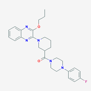 molecular formula C27H32FN5O2 B11308894 [4-(4-Fluorophenyl)piperazin-1-yl][1-(3-propoxyquinoxalin-2-yl)piperidin-3-yl]methanone 