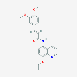 (2E)-3-(3,4-dimethoxyphenyl)-N-(8-ethoxyquinolin-5-yl)prop-2-enamide