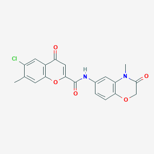 6-chloro-7-methyl-N-(4-methyl-3-oxo-3,4-dihydro-2H-1,4-benzoxazin-6-yl)-4-oxo-4H-chromene-2-carboxamide