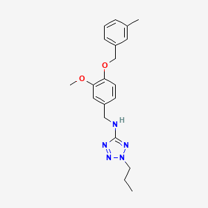 N-{3-methoxy-4-[(3-methylbenzyl)oxy]benzyl}-2-propyl-2H-tetrazol-5-amine