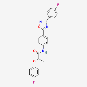 2-(4-fluorophenoxy)-N-{4-[3-(4-fluorophenyl)-1,2,4-oxadiazol-5-yl]phenyl}propanamide