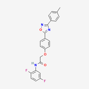 molecular formula C23H17F2N3O3 B11308974 N-(2,5-difluorophenyl)-2-{4-[3-(4-methylphenyl)-1,2,4-oxadiazol-5-yl]phenoxy}acetamide 