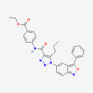 ethyl 4-({[1-(3-phenyl-2,1-benzoxazol-5-yl)-5-propyl-1H-1,2,3-triazol-4-yl]carbonyl}amino)benzoate