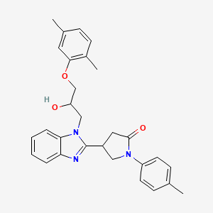 4-[1-[3-(2,5-Dimethylphenoxy)-2-hydroxypropyl]-1H-benzimidazol-2-yl]-1-(4-methylphenyl)-2-pyrrolidinone