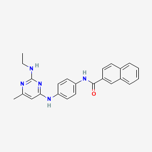 N-(4-((2-(ethylamino)-6-methylpyrimidin-4-yl)amino)phenyl)-2-naphthamide