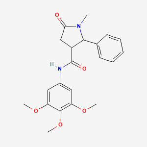 1-methyl-5-oxo-2-phenyl-N-(3,4,5-trimethoxyphenyl)pyrrolidine-3-carboxamide