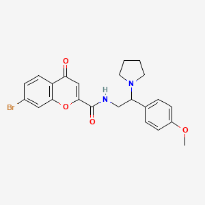 7-bromo-N-[2-(4-methoxyphenyl)-2-(pyrrolidin-1-yl)ethyl]-4-oxo-4H-chromene-2-carboxamide