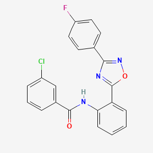 3-chloro-N-{2-[3-(4-fluorophenyl)-1,2,4-oxadiazol-5-yl]phenyl}benzamide