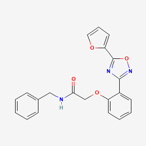 N-benzyl-2-{2-[5-(furan-2-yl)-1,2,4-oxadiazol-3-yl]phenoxy}acetamide