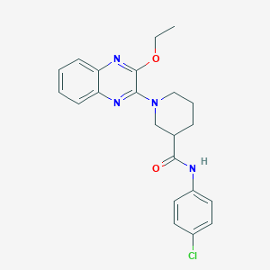 molecular formula C22H23ClN4O2 B11309072 N-(4-chlorophenyl)-1-(3-ethoxyquinoxalin-2-yl)piperidine-3-carboxamide 