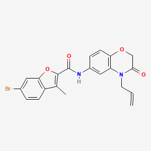 6-bromo-3-methyl-N-[3-oxo-4-(prop-2-en-1-yl)-3,4-dihydro-2H-1,4-benzoxazin-6-yl]-1-benzofuran-2-carboxamide