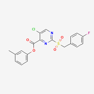 3-Methylphenyl 5-chloro-2-[(4-fluorobenzyl)sulfonyl]pyrimidine-4-carboxylate