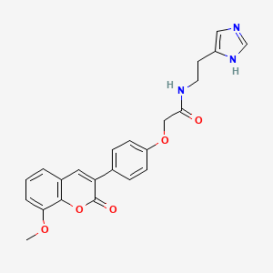 molecular formula C23H21N3O5 B11309104 N-[2-(1H-imidazol-4-yl)ethyl]-2-[4-(8-methoxy-2-oxo-2H-chromen-3-yl)phenoxy]acetamide 