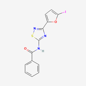 molecular formula C13H8IN3O2S B11309135 N-[3-(5-iodofuran-2-yl)-1,2,4-thiadiazol-5-yl]benzamide 