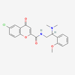 molecular formula C21H21ClN2O4 B11309138 6-chloro-N-[2-(dimethylamino)-2-(2-methoxyphenyl)ethyl]-4-oxo-4H-chromene-2-carboxamide 