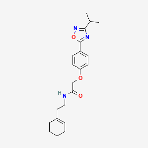 N-[2-(cyclohex-1-en-1-yl)ethyl]-2-{4-[3-(propan-2-yl)-1,2,4-oxadiazol-5-yl]phenoxy}acetamide