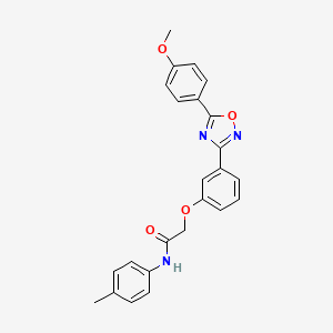 2-{3-[5-(4-methoxyphenyl)-1,2,4-oxadiazol-3-yl]phenoxy}-N-(4-methylphenyl)acetamide