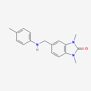 molecular formula C17H19N3O B11309179 1,3-dimethyl-5-{[(4-methylphenyl)amino]methyl}-1,3-dihydro-2H-benzimidazol-2-one 